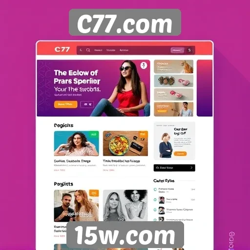 Análise da interface do usuário em C77.com